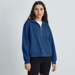 Everlane Track Half Zip in Blue